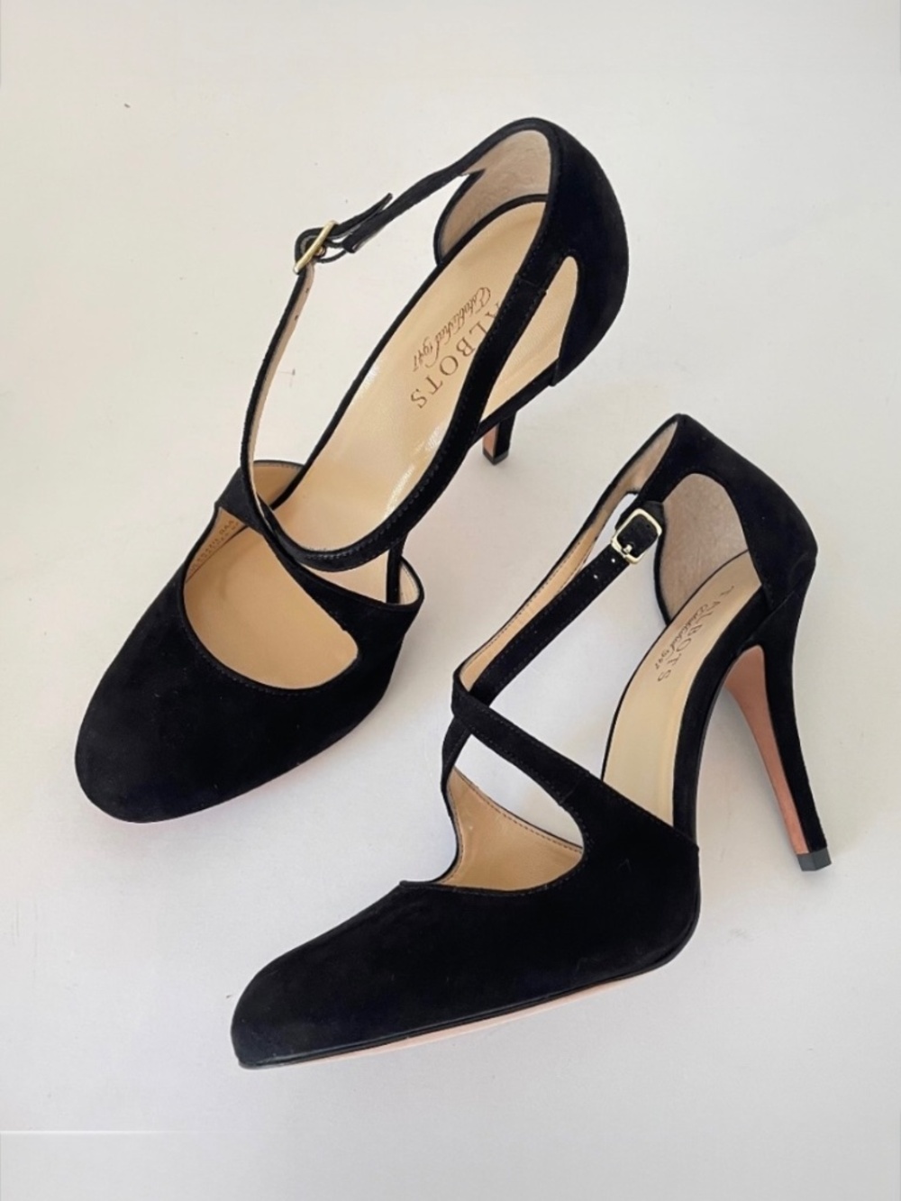 Talbots Black Suede Leather Luisa Heel Pump 9N 9AA